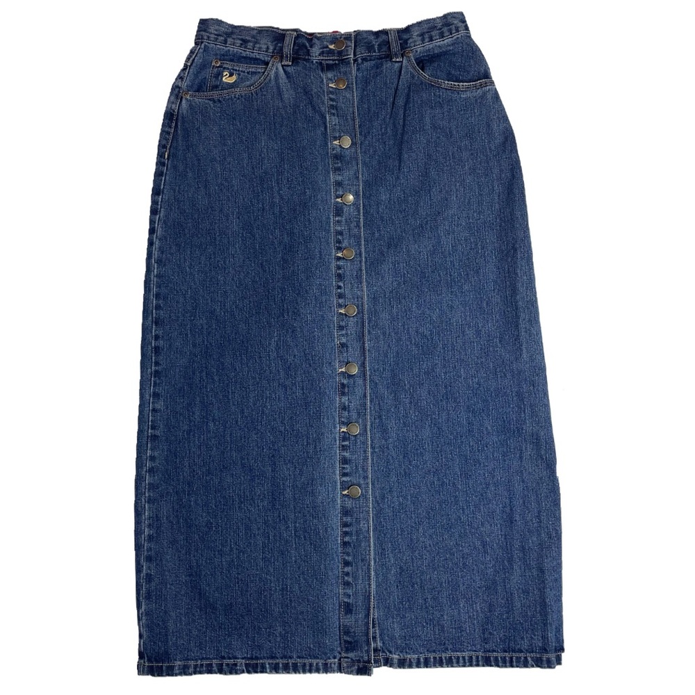 Trendy Vintage Gloria Vanderbilt Denim Maxi Skirt